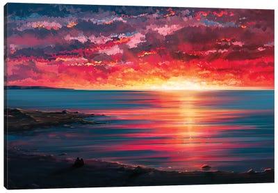 Seaside Canvas Art Print - Lake Art