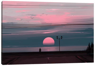 Silent Canvas Art Print - City Sunrise & Sunset Art