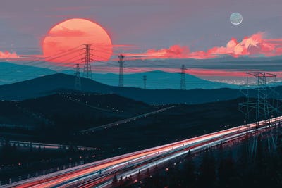 Away In Silence by Alena Aenami multi panel art