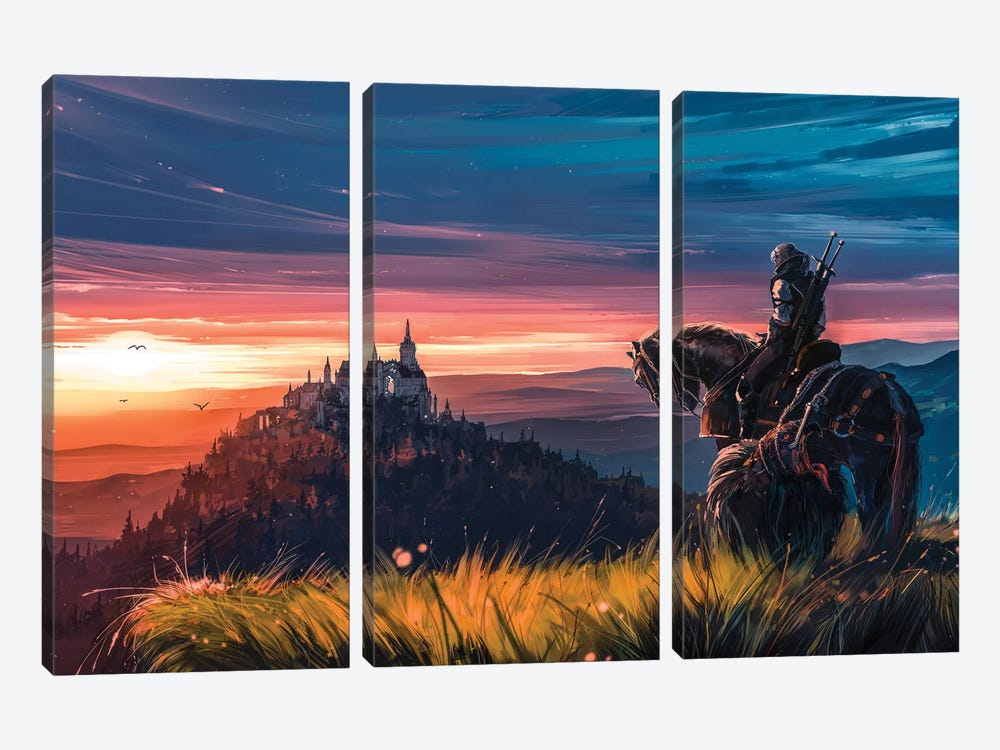 Beyond Hill And Dale by Alena Aenami 3-piece Canvas Artwork
