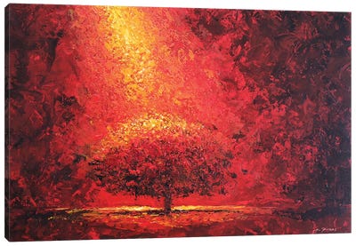 Red One Canvas Art Print - Red Art