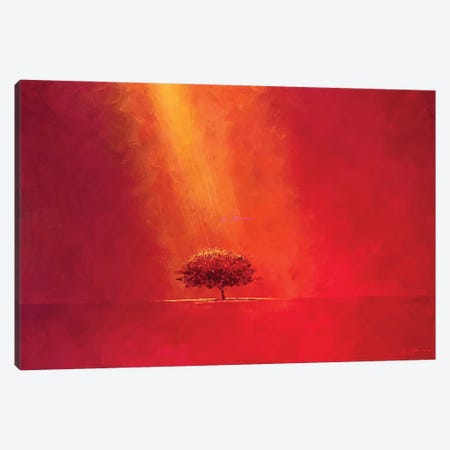 Tree On Red Canvas Print #AEP18} by Alessandro Piras Canvas Wall Art