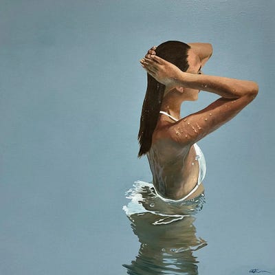 Dalliance by Amanda Cameron framed canvas print