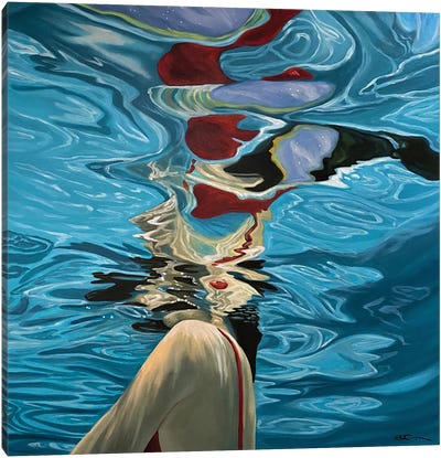 Beneath Canvas Art Print - Swimming Art