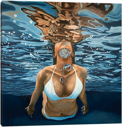 Seeking Light Canvas Art Print - Swimming Art