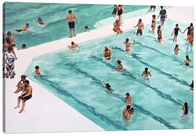Chasing Summer Canvas Art Print - Swimming Art
