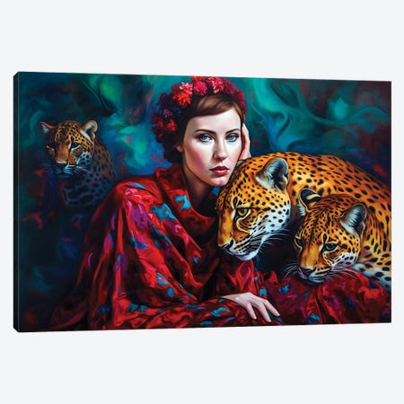 Leopard Canvas Print #AEV117} by Abdullah Evindar Canvas Artwork