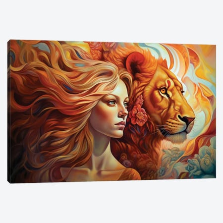 Lion Canvas Print #AEV119} by Abdullah Evindar Canvas Print