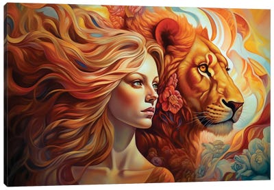 Lion Canvas Art Print - Abdullah Evindar