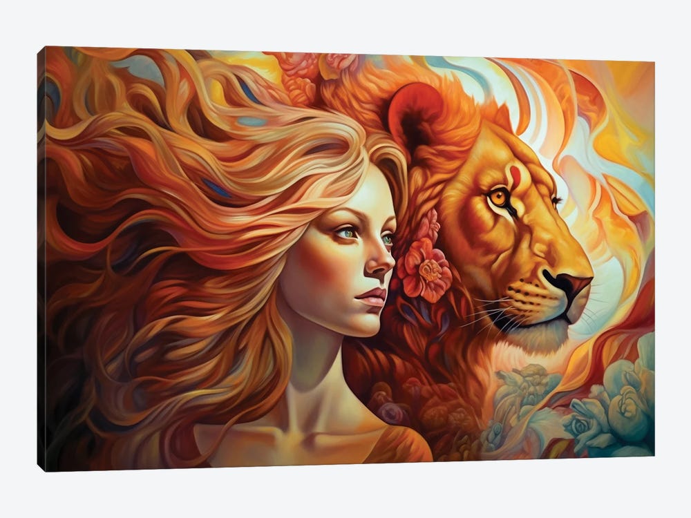 Lion by Abdullah Evindar 1-piece Canvas Art Print