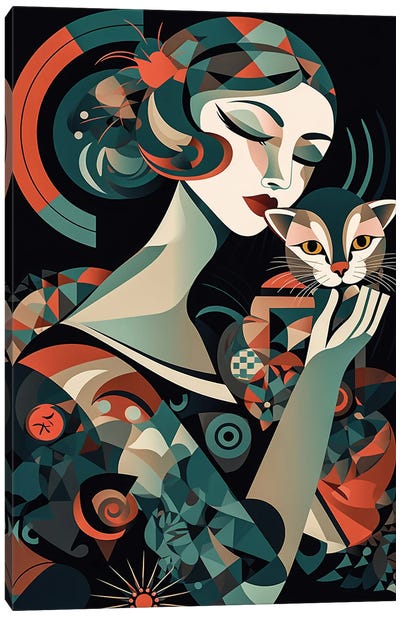 Cat Canvas Art Print - Abdullah Evindar