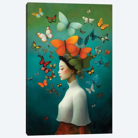 Butterfly II Canvas Print #AEV129} by Abdullah Evindar Canvas Artwork