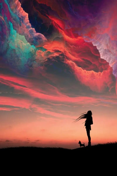 Girl And Colors by Abdullah Evindar canvas print