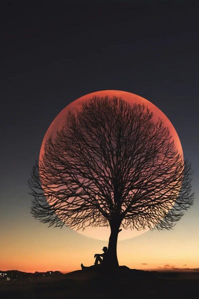 Moon And Man I by Abdullah Evindar acrylic art print