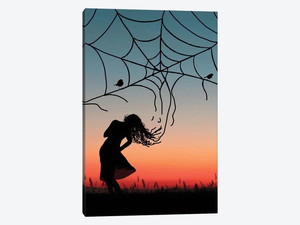 Spider Web by Abdullah Evindar 1-piece Canvas Art Print