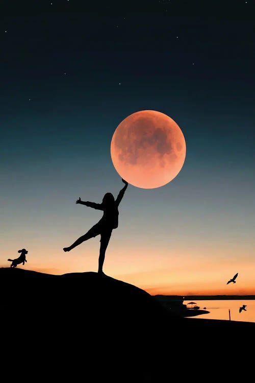 Touching The Moon by Abdullah Evindar wall art