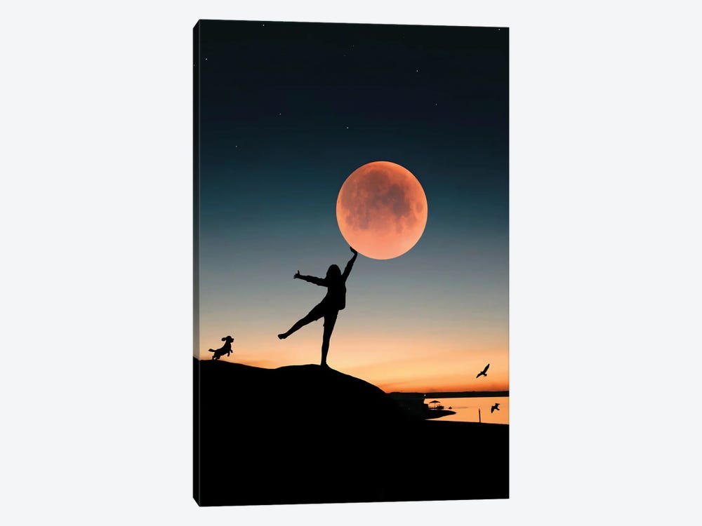 Touching The Moon by Abdullah Evindar 1-piece Canvas Wall Art