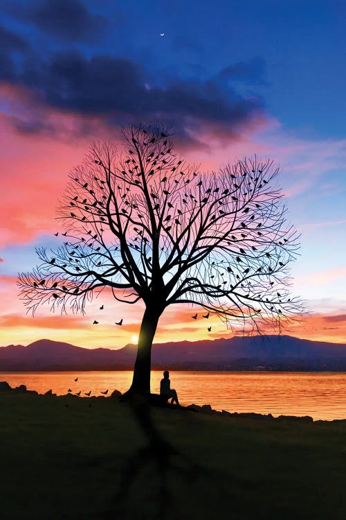 Birds And Tree by Abdullah Evindar wall art