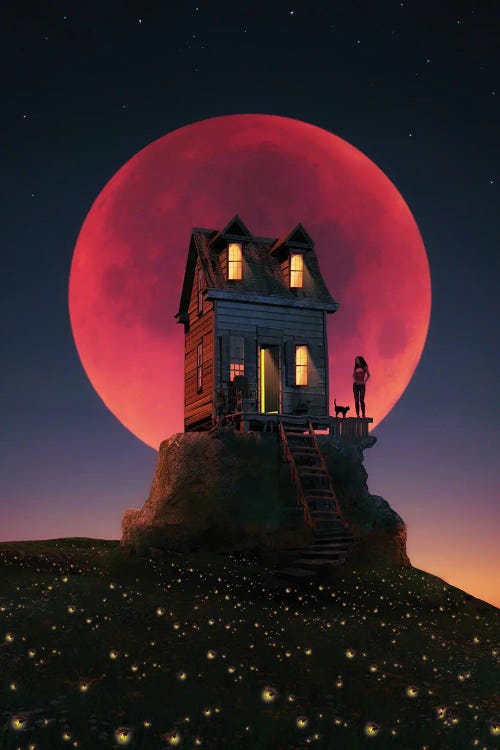 A Night With A Full Moon by Abdullhiah Evindar wall art