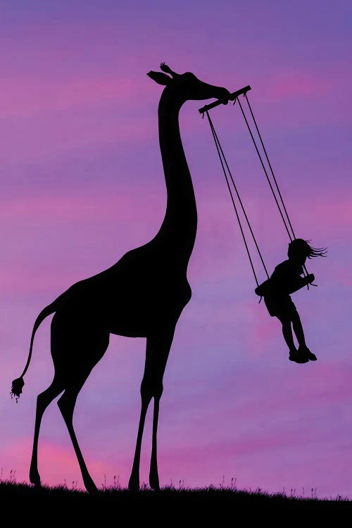 Giraffe And Swing