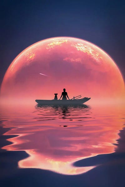 Abdullah Evindar: A Calm Sunset by Abdullah Evindar