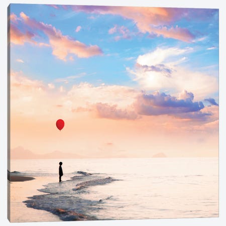 Red Balloon Canvas Print #AEV94} by Abdullah Evindar Canvas Print