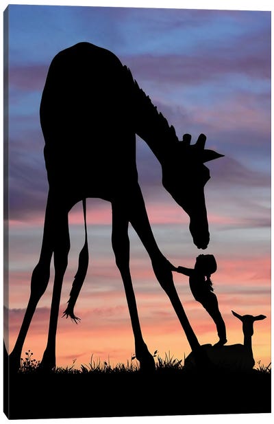 Giraffe Canvas Art Print - Abdullah Evindar
