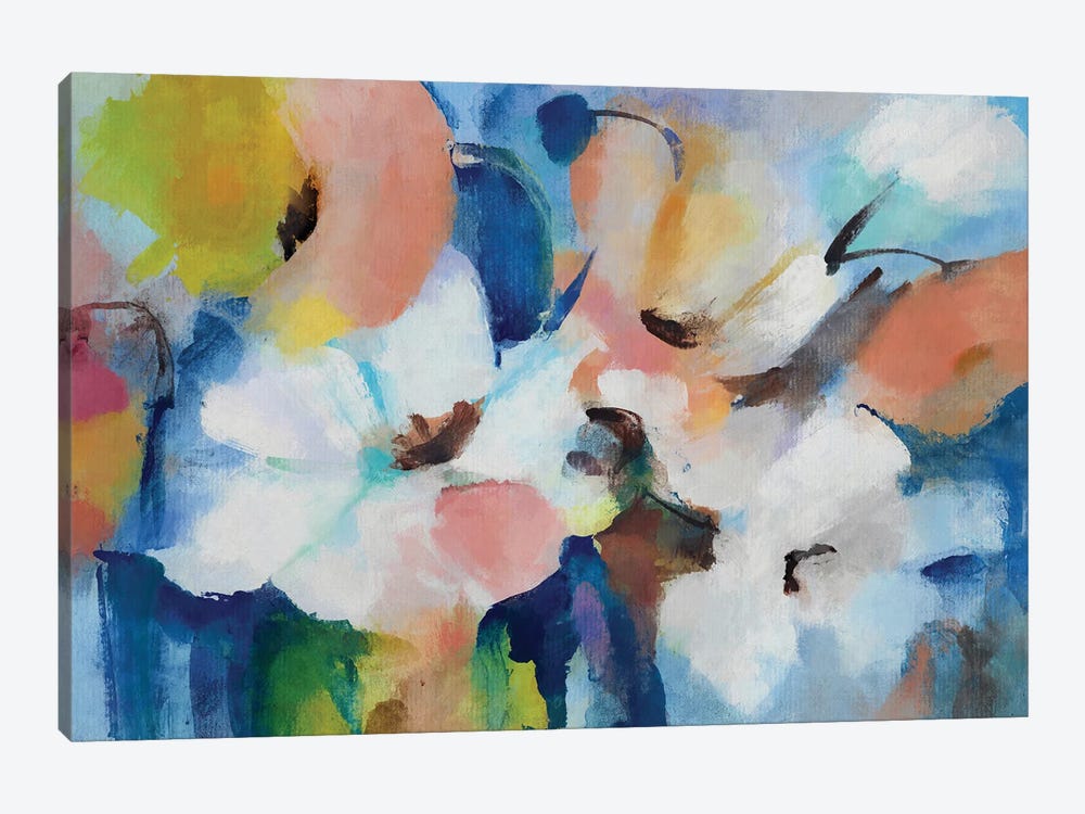 Colored Flowers by Angel Estevez 1-piece Canvas Art Print