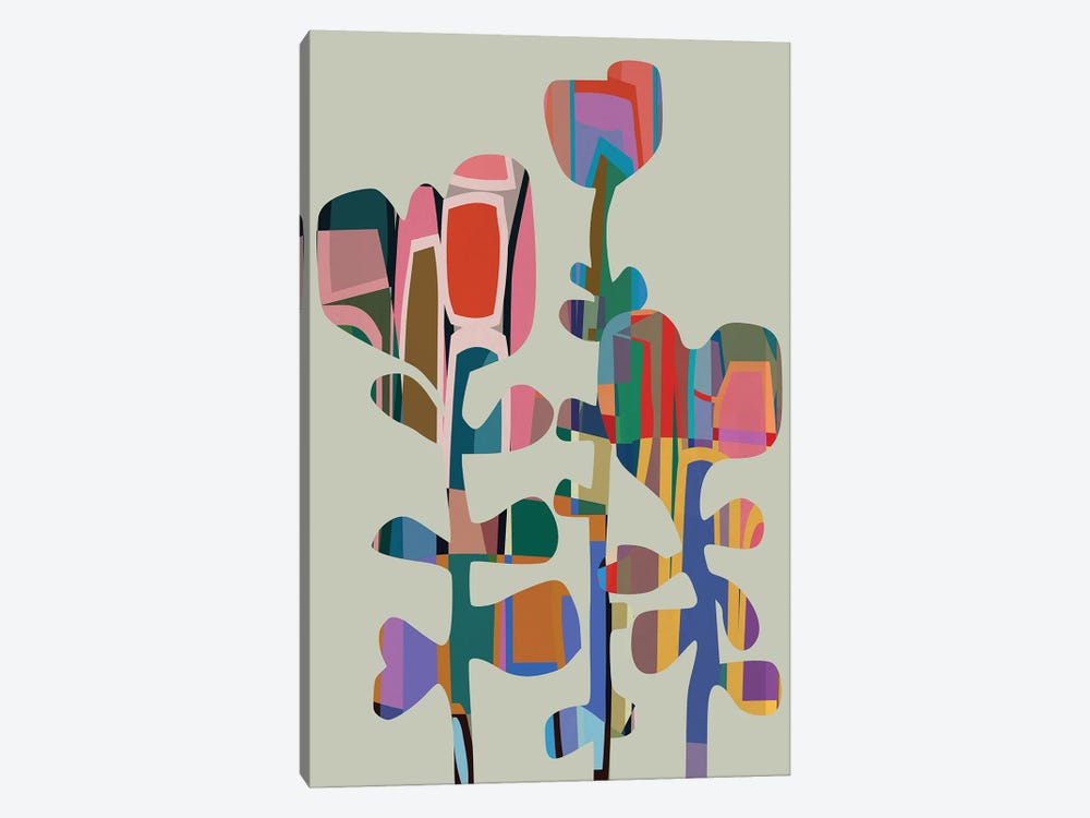 Colored Flowers III by Angel Estevez 1-piece Canvas Art Print