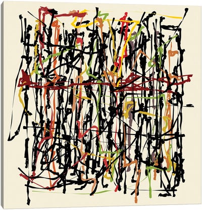 Pollock Wink Canvas Art Print - Angel Estevez