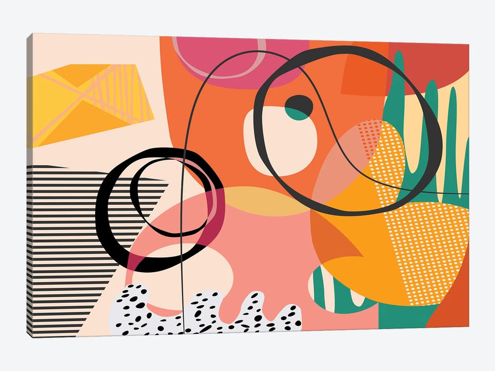 Mixing Shapes And Patterns by Angel Estevez 1-piece Canvas Artwork