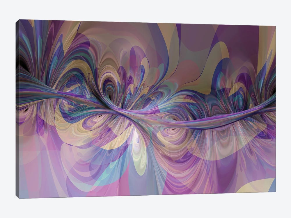 3D Sinuous Shapes II by Angel Estevez 1-piece Canvas Artwork