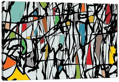 Pollock Wink III Canvas Art Print - Linear Abstract Art