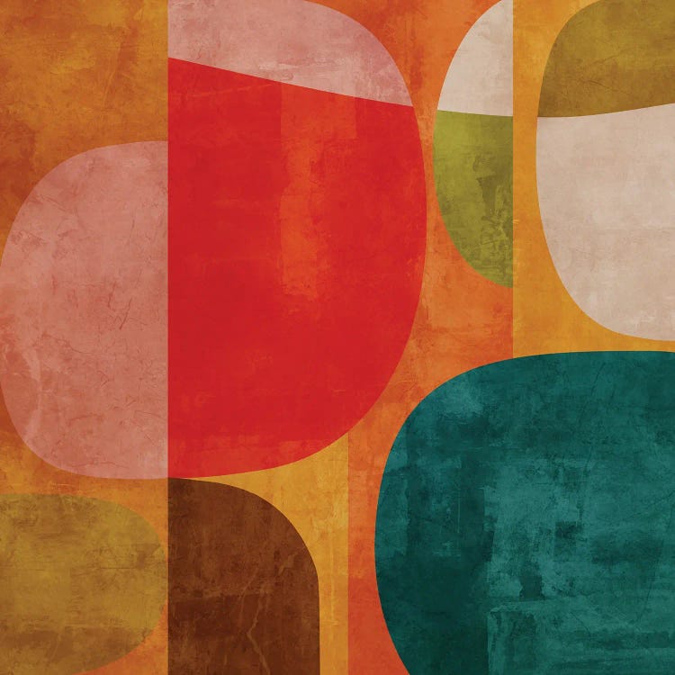 Rounded Pieces II by Angel Estevez wall art