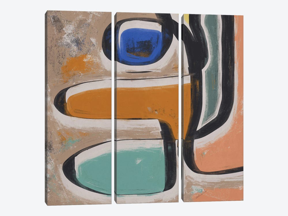 Tribute To Miró by Angel Estevez 3-piece Canvas Artwork