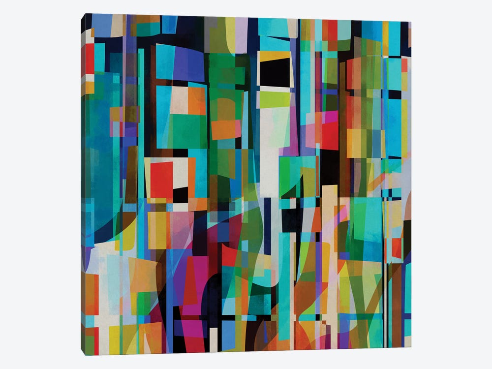 Colored Pieces XV by Angel Estevez 1-piece Canvas Art