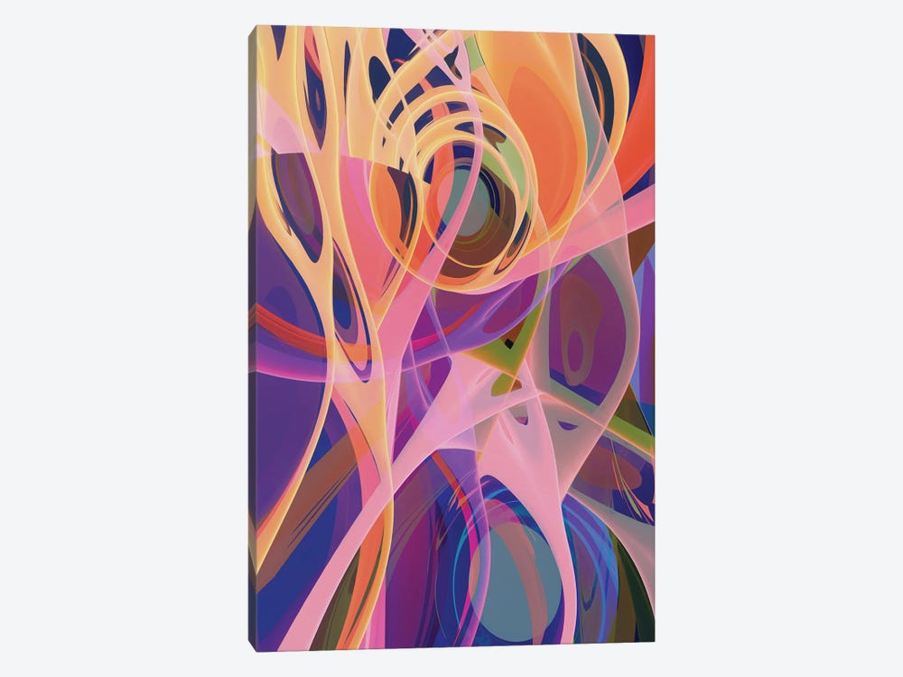 Mixing Of Colors And Shapes by Angel Estevez 1-piece Canvas Wall Art