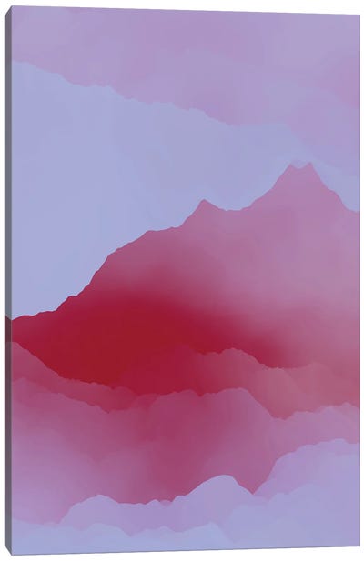 Beautiful Mountains IV Canvas Art Print - Purple Abstract Art