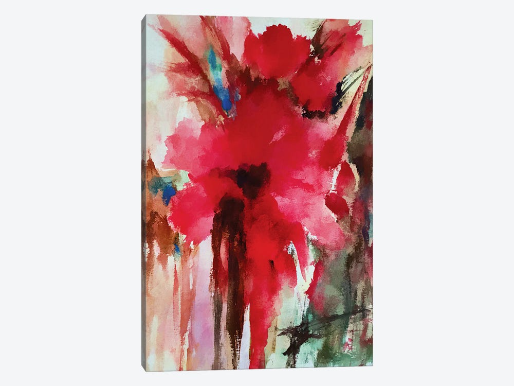 Red Flowers VII by Angel Estevez 1-piece Canvas Art Print