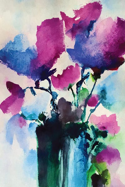 Angel Estevez: Vase With Flowers V by Angel Estevez
