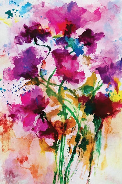 Wildflowers XVI by Angel Estevez metal wall art