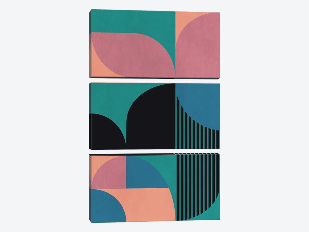 Rounded Corners X by Angel Estevez 3-piece Canvas Wall Art