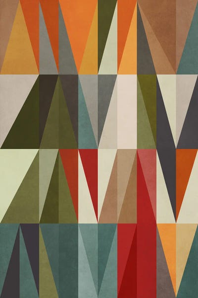 Bauhaus: Geometric With Triangles XXIV by Angel Estevez