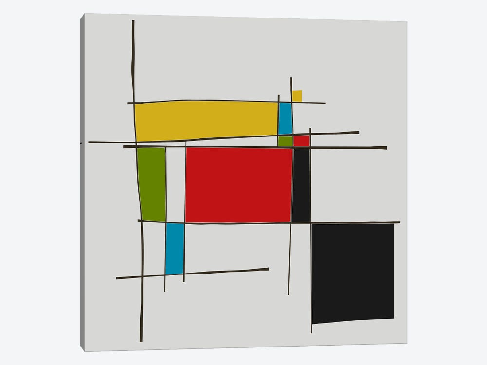 Remembering Mondrian II by Angel Estevez 1-piece Canvas Artwork