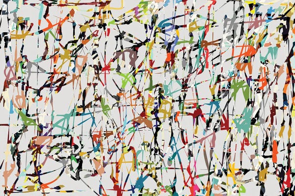 Similar To Jackson Pollock: Colorful Doodles V by Angel Estevez