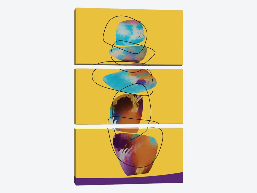 Balancing II by Angel Estevez 3-piece Canvas Print