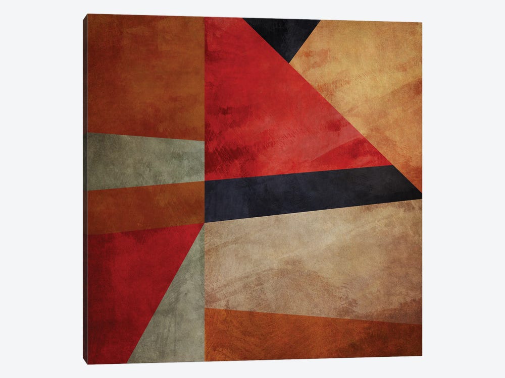Geometric Rustic Texture III by Angel Estevez 1-piece Canvas Artwork