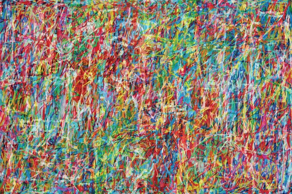 Similar To Jackson Pollock: Interlaced Scribbles by Angel Estevez