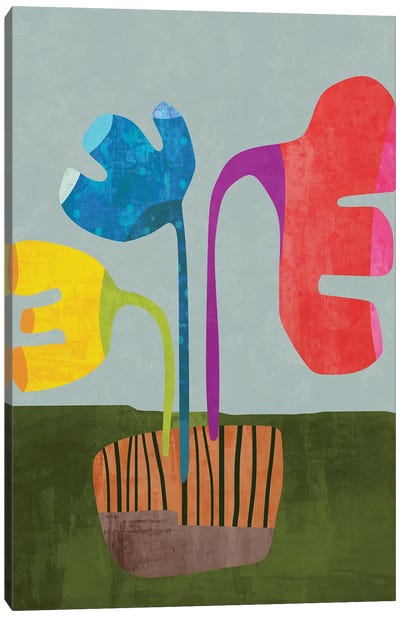 My Vase With Flowers II Canvas Art Print - The Cut Outs Collection