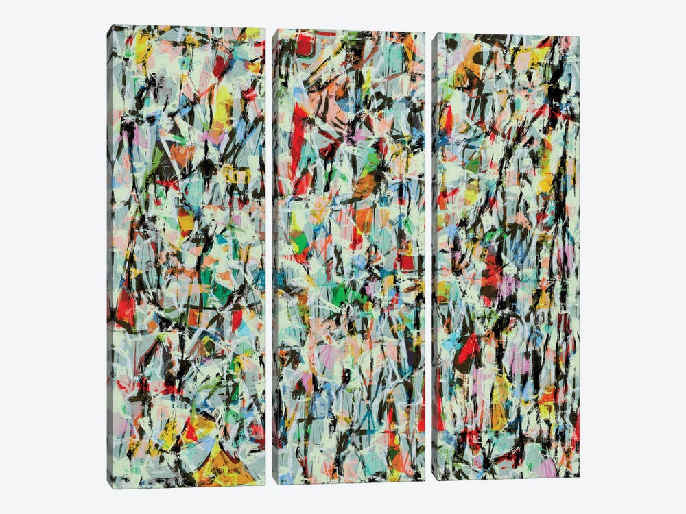 Pollock Wink XXXV by Angel Estevez 3-piece Canvas Wall Art